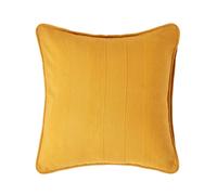 HOMESCAPES Rajput Ribbed Cushion Cover 18 x 18 Inches (45 x 45cm) Mustard Yellow 100% Cotton Coordinating with Rajput Throws and Curtains Easy care Washable at home