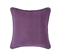 (45 x 45 cm, Purple) Cotton Rajput Ribbed Cushion Cover