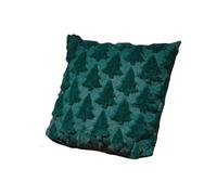 45 x 45cm Soft Fabric Christmas Tree Chair Cushion in Dark Green Samuel Alexander Green One Size
