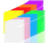 45 x A4 Plastic Document Wallets for Storing and Filing Papers, 8 Bright Colours