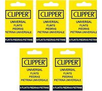 45 x Clipper Universal Lighter Flints | Reusable Lighter Flint Refill | (5 Packs of 9 Flints)