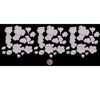45 x Edible 3D Cherry Blossom set one Flowers icing toppers, cake cupcakes decorations (Purple)