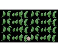 45 x Edible 3D Large Mixed Green Leaves Set 8 Flowers icing toppers, cake cupcakes decorations (Green)