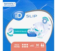 45 x iD Slip Maxi Prime Medium Adult Unisex Incontinence Slips | 3 Packs of 15