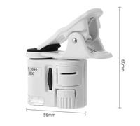45 X Mobile Phone Clip Microscope Banknote Detection LED UV Light Magnifying Glass Mini for Antique Jewelry Appraisal(60X LED)