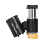 45 X Mobile Phone Clip Microscope Portable LED UV Light Magnifying Glass Lighted Pocket for Antique Jewelry Appraisal(Black 60X LED)