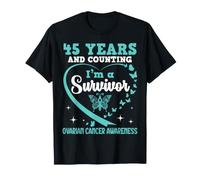 45 Years and Counting Im A Survivor Ovarian Cancer Awareness T-Shirt