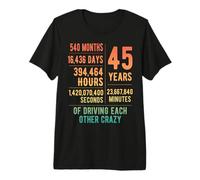 45 Years Married Funny 45th Wedding Anniversary Premium T-Shirt
