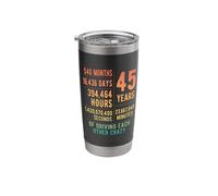 45 Years Married Funny 45th Wedding Anniversary Stainless Steel Insulated Tumbler