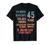 45 Years Married Funny 45th Wedding Anniversary T-Shirt
