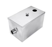 450 * 250 * 250mm For Restaurant Kitchen Waste Water Treatment Tools Stainless Steel Grease Trap Interceptor Oil Water Separator For Restaurant