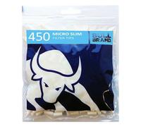 450-9000 x BULL BRAND 4.6mm MICRO Filter Tips 450s Cigarette Resealable Bags Tobacco Rolling Smoking S/N MYO Make Your Own UK FREE P&P (20 x Packs (9000 Filters Tips))