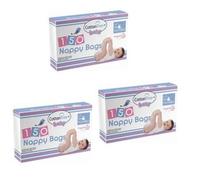 450 Fragranced Nappy Bags - Strong Disposable Nappy Sacks with Tie Handles, Leakproof Odour-Control Baby Waste Bags for Hygienic Disposal at Home, Travel & Nursery - Value Pack by Omoge Hair