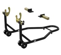 450 lbs Motorcycle Rear Paddock Stand, Adjustable U L Forks Wheel Lift | Heavy Duty Steel, Rust Resistant, Sport Dirt Street Bikes, Tire Change Maintenance, Garage Use, Swingarm Spool, With Gloves