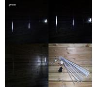 450 LED 7m 15 x 50cm Tubes Premier Snowing Effect Christmas Icicle Lights in Cool White Samuel Alexander White One Size