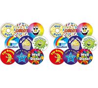 450 Mixed Scented Motivational Childrens Pupils School Teachers Reward Stickers Value Pack 37mm Primary Teaching Services (Pack of 2)