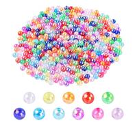 450 Pcs 10mm Acrylic Beads, Colorful Round Plastic Beads, Color Loose Bead for DIY, Jewelry, Bracelet, Necklace Craft Making