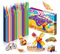 450 Pcs 3D Pen Printer Filament Refill for Start 3D Pen,32 Colors 2.5mm Thick Low Print Temperature P ilament Only Fit for 3Doodler Pens,Each Length 6 Inch