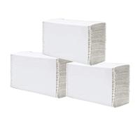 (450 Sheets) 1PLY White Z Fold Tissue Paper Hand Towels Disposable Premium Multifold Soft Hygienic Absorbent 34 GSM Paper Dispenser Friendly Kitchen Bathroom Events Office 21cm x 20cm