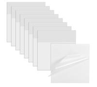 450 Sheets Transparent Sticky Notes, 3 x 3 inch See Through Sticky Notes Self-Adhesive Translucent Note Clear Waterproof Stickys Note Pads for Reading Writing Study Office School Supplies (9 Pads)