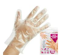 450 X Plastic Disposable Gloves Polythene Protective Catering Clear Hairdressing