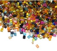 4500 pieces glass seed beads, 2 mm x 1.7 mm pin beads, tubes, rods, pony beads, mixed colour, seed beads