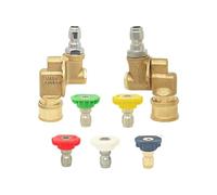 4500 PSI Swivel Quick Connect Adapter, Stainless Steel and Copper Pressure Washer Fitting, for Vehicle and Home Cleaning Tasks