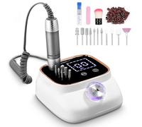 45000RPM Electric Nail Cutter Professional, UIHOL Cutter for Gel Nails, Portable Electric Nail File, LCD Display, with Nail File Manicure Pedicure Accessory Set for Home Use, Nail Salons