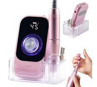 45000RPM Portable Nail Drill Electric File, Cordless Nail Drill with Bits & Base , Professional Rechargeable Nail E File Machine for Acrylic Nails Remove Nail Gel Polish Manicure for Salon Home