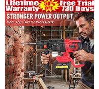 4500W Electric Rotary Hammer Drill 360 Rotating Handle & SDS-Plus Chisel