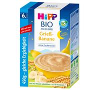 450g HiPP Bio Milk Pudding Good Night Semolina Banana From The 6 Month Without