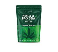 450g Spa Muscle & Back Soak Bath Salts with Hemp Oil Relaxing Epsom Salt Blend for Sore Muscles & Stress Relief - Soothing Aromatherapy Bath Soak