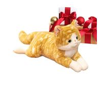 450g Stuffed Animal Cat - 19.6in Soft Realistic Lying Pose Doll | Polyester Soft Lying Pose Cute Cat Plush for Kids Girls Birthday Adult Stess Relief Bedroom Workplace Travel Car Interior Sleep Aid