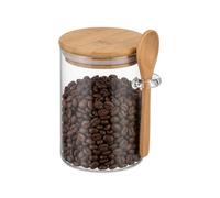450ml/15oz Glass Jars with Bamboo Lids Glass Storage Jars Canister Airtight Cylinder Storage Container Spice Jars Food Storage Canister for Tea Herbs Coffee Sugar