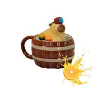 450ml Animal Shaped Mug - High Quality Pottery, Capybara Kawaii Kitchenware, Brown Decorative Glasses | Home Office Ornament, Morning Drink, Birthday Gift