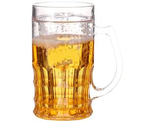 450ml Double Layer Funny Beer Mug, Fake Double Layer Beer Mugs with Handles, Leak-Proof Insulated, No Sweat Design & Dishwasher Safe, Funny Water Cup for Parties, Barbecues, Holiday and Other Scenes