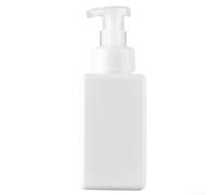 450ml Refillable Foam Soap Dispenser with Pump, Plastic Shower Container for Soap, Shampoo, and Body Wash, Suitable for Home and Commercial Use (white)