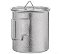 450ml Single Wall Titanium Mug Heat Resistant | Pure titanium build, ultra-light 50g, foldable handle, 450ml capacity, resistant