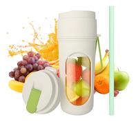 450ml Small Blender Portable, Portable Smoothie Blender, Fresh Juice Blender, Small Blenders for Smoothies, with 12 Blades, 1500mah, Type-C Rechargeable, 40s Done, Support Direct Drinking (green)