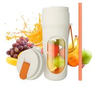 450ml Small Blender Portable, Portable Smoothie Blender, Fresh Juice Blender, Small Blenders for Smoothies, with 12 Blades, 1500mah, Type-C Rechargeable, 40s Done, Support Direct Drinking (orange)