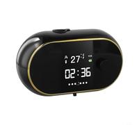 450ML Touchless Liquid Foam Soap Dispenser with Wall Mount Bracket HD Screen for Real Time Clock Indoor Temperature Battery Status and Refill Warnings (Foam Black)