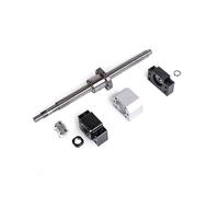 (450mm) 300-650mm Ball Screw with BK BF10 End Supports 6.35x8mm Coupler for CNC