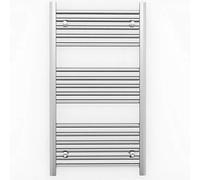 450mm Wide Chrome Flat Electric Pre-Filled Heated Towel Rail Radiator For Bathroom Designer UK (Elissa 450 / 900mm Electric Flat)