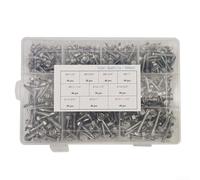 450Pcs Hexagonal Screws, Drive Self Tapping Screws, 410 Stainless Steel Anti-slip Fastener Screw For Drills, Taps, Secures