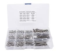 450pcs M3 Stainless Steel Cup - Head Hex Socket Screw Assortment Kit, Hexagonal Socket Screw Set with M2.5 Hex Wrench, 304 Stainless Steel Screws for Home Office Equipment and Mach
