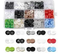 450Pcs Resin Round Buttons 4 Holes Sewing Craft Button 11.5mm Colorful Shirt Button for Crafts Doll Decoration Hat Coat DIY Project (8 Color)