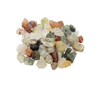 450PCS Rutilated Quartz Natural Irregular Chip Stone Beads 5-8mm Gemstones Crystal Loose Bead for Jewelry Making Bracelet Necklace DIY Craft Finding
