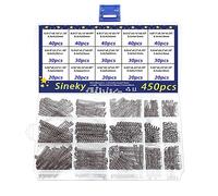 450pcs Spring Assortment Set, Compression Springs Kit, Assorted Size Small Springs，304 Stainless Steel Mechanical Compression Springs for Home Repairs & DIY