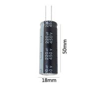 450V220UF volume 18x50mm 450v 220uf aluminum electrolytic capacitor 220mfd 220mf 220uf 450vdc 450wv 2.2uf 3.3uf 4.7uf 6.8uf 10uf BIANMTSW(450v22uf 13x20 10pcs)