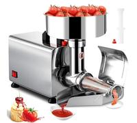 450W Commercial Tomato Grinder, Stainless Steel Food Press for Tomato, Strawberry, and Blueberry Sauce Making